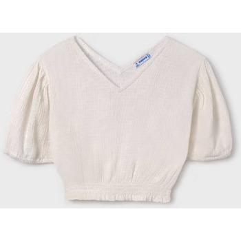 Abbigliamento Bambina T-shirt maniche corte Mayoral ATRMPN-44307 Bianco