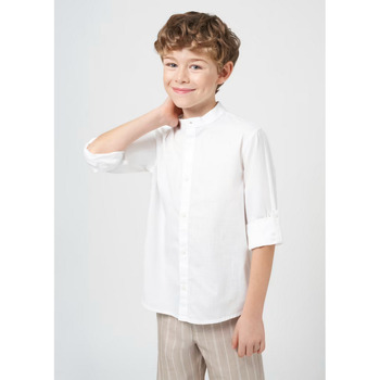 Abbigliamento Unisex bambino Camicie maniche lunghe Mayoral ATRMPN-44316 Bianco