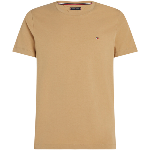 Abbigliamento Uomo T-shirt & Polo Tommy Hilfiger T-shirt kaki con mini logo 
