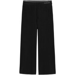 Abbigliamento Bambina Pantaloni Calvin Klein Jeans IG0IG02446 TAPE WIDE LEG-BEH BLACK Nero
