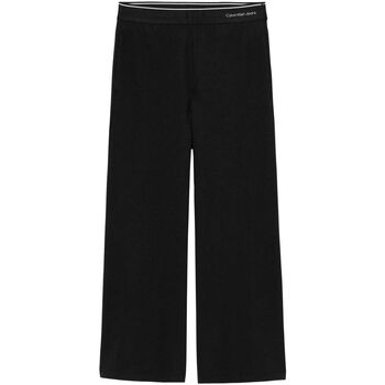 Abbigliamento Bambina Pantaloni Calvin Klein Jeans IG0IG02446 TAPE WIDE LEG-BEH BLACK Nero