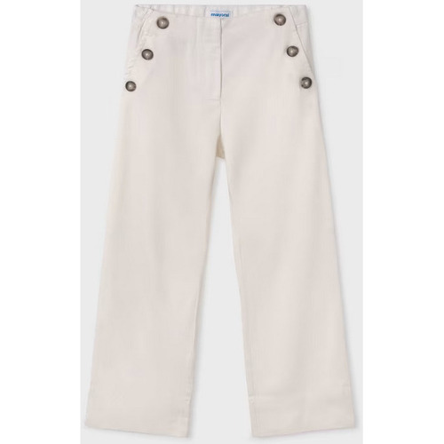 Abbigliamento Bambina Pantaloni Mayoral ATRMPN-44329 Bianco