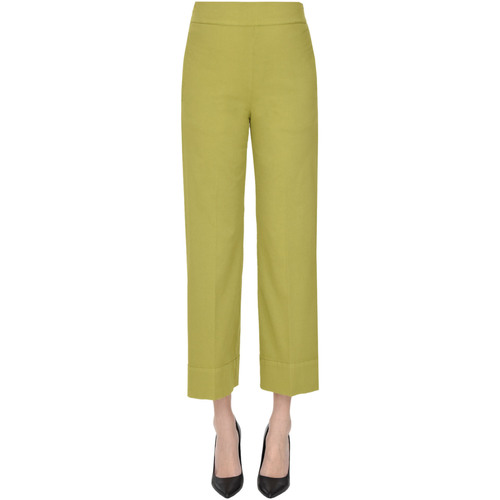 Abbigliamento Donna Chino Cigala's Pantaloni cropped in cotone PNP00003094AE Verde