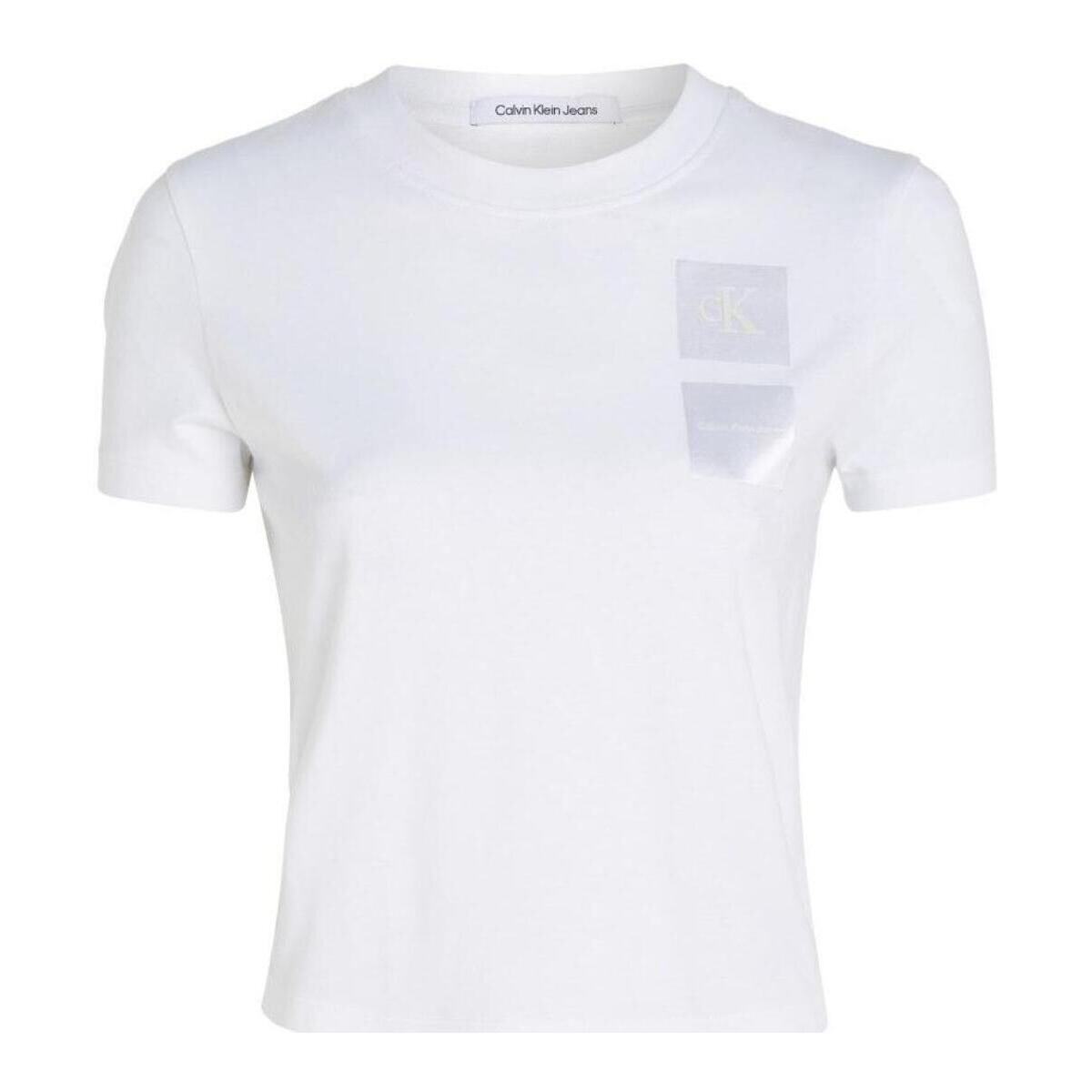 Abbigliamento Donna T-shirt maniche corte Calvin Klein Jeans  Bianco