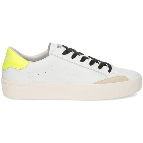 Scarpe Uomo Sneakers Sun68 Street Z34140 bianco giallo fluo Bianco
