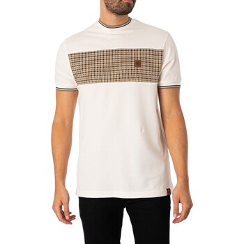 Abbigliamento Uomo T-shirt maniche corte Trojan T-shirt con pannello pied de poule Beige