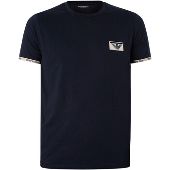 Abbigliamento Uomo Pigiami / camicie da notte Emporio Armani T-shirt con logo Lounge Box Blu