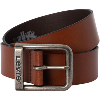 Accessori Uomo Cinture Levi's Cintura in pelle con logo in metallo Marrone