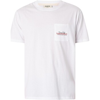Abbigliamento Uomo T-shirt maniche corte Pompeii T-shirt con grafica Cafe Tagomago Bianco