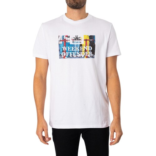 Abbigliamento Uomo T-shirt maniche corte Weekend Offender T-shirt grafica Bissel Bianco