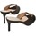 Scarpe Donna Sandali Twin Set Sandalo nero in pelle con logo Nero