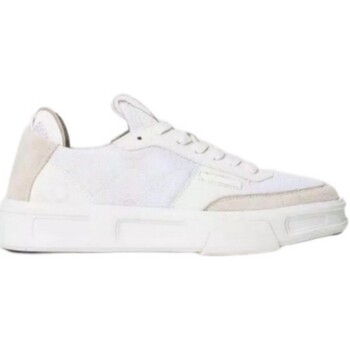Scarpe Donna Sneakers Twin Set Sneaker in pelle bianca logata Bianco