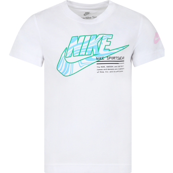 Abbigliamento Bambino T-shirt maniche corte Nike 86L823 001 Bianco
