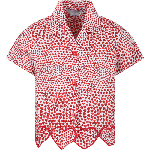 Abbigliamento Bambina Camicie maniche corte Stella Mc Cartney TU5A81 Z1838 101RO Rosso