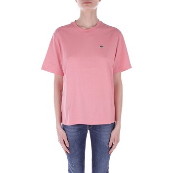 Abbigliamento Donna T-shirt maniche corte Lacoste TF7215 Rosa