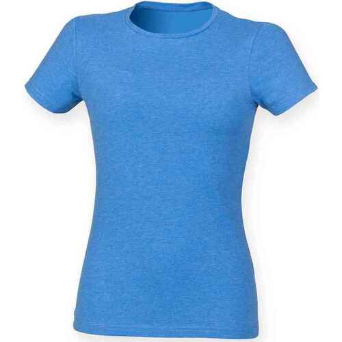 Abbigliamento Donna T-shirts a maniche lunghe Skinni Fit SK121 Blu