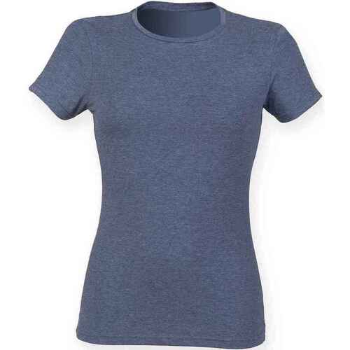 Abbigliamento Donna T-shirts a maniche lunghe Skinni Fit SK121 Blu