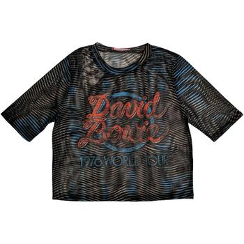 Abbigliamento Donna T-shirts a maniche lunghe David Bowie 1984 World Tour Nero