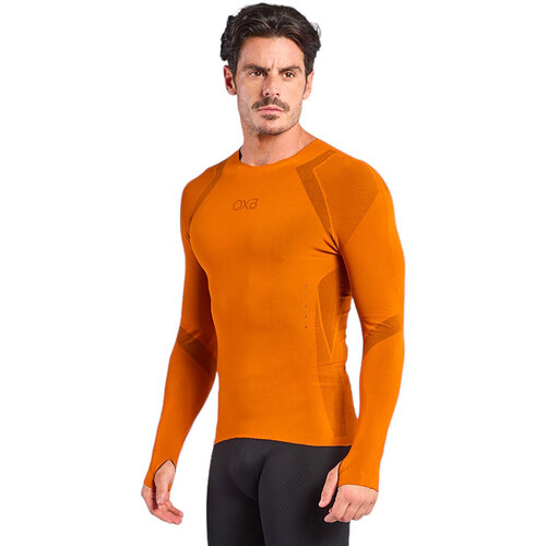 Abbigliamento Uomo T-shirts a maniche lunghe Oxyburn UNDERWEAR FUZEE LONSLEEVE Arancio