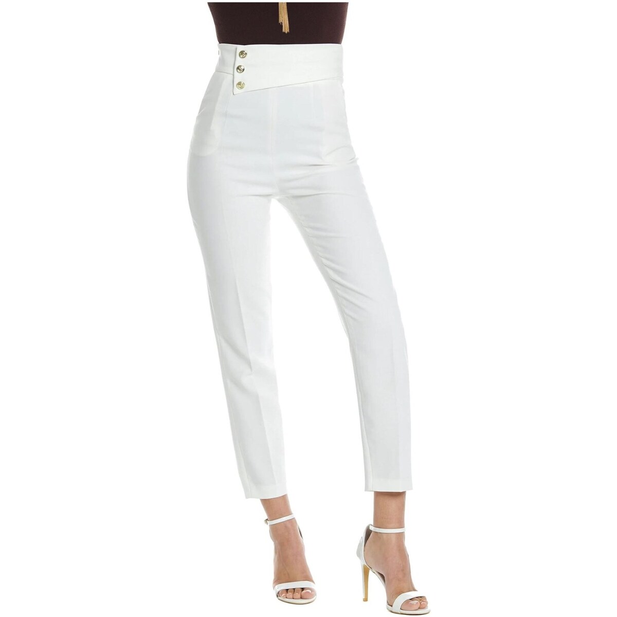 Abbigliamento Donna Pantaloni 5 tasche Relish CIBELES Bianco