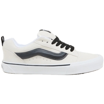 Scarpe Donna Sneakers Vans Knu Skool - Suede White Black Bianco