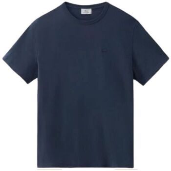 Image of T-shirt Woolrich T-shirt Sheep Uomo Melton Blue