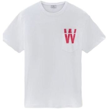 Abbigliamento Uomo T-shirt maniche corte Woolrich T-shirt Flag Uomo Bright White Bianco