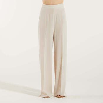 Abbigliamento Donna Pantaloni Max Mara pantalone elegante beige Beige