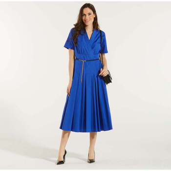 Abbigliamento Donna Vestiti Max Mara abito in popeline di cotone blu elettrico Blu