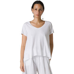 Abbigliamento Donna T-shirt maniche corte Deha T-SHIRT CON INSERTI IN LINO Bianco