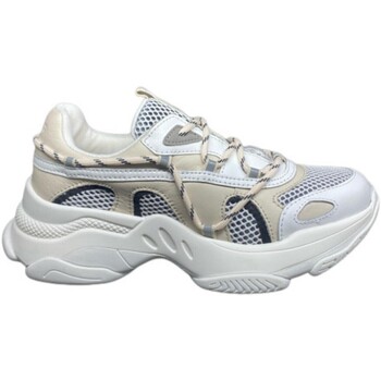 Scarpe Donna Sneakers Twin Set Sneaker running in pelle bianca Bianco