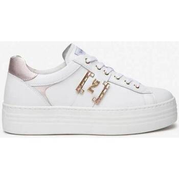 Scarpe Donna Sneakers NeroGiardini Sneakers  donna con accessorio laterale Bianco