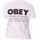 Abbigliamento Donna T-shirt maniche corte Obey T-shirt Visual Studios Donna White Bianco
