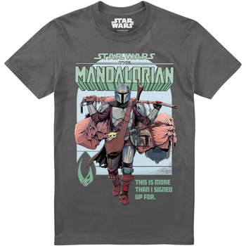 Abbigliamento Uomo T-shirts a maniche lunghe Star Wars Mandalorian Signed Up For Multicolore