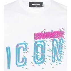 Abbigliamento Felpe Dsquared T-Shirt Pixeled Icon Cool Fit Tee blanc Bianco