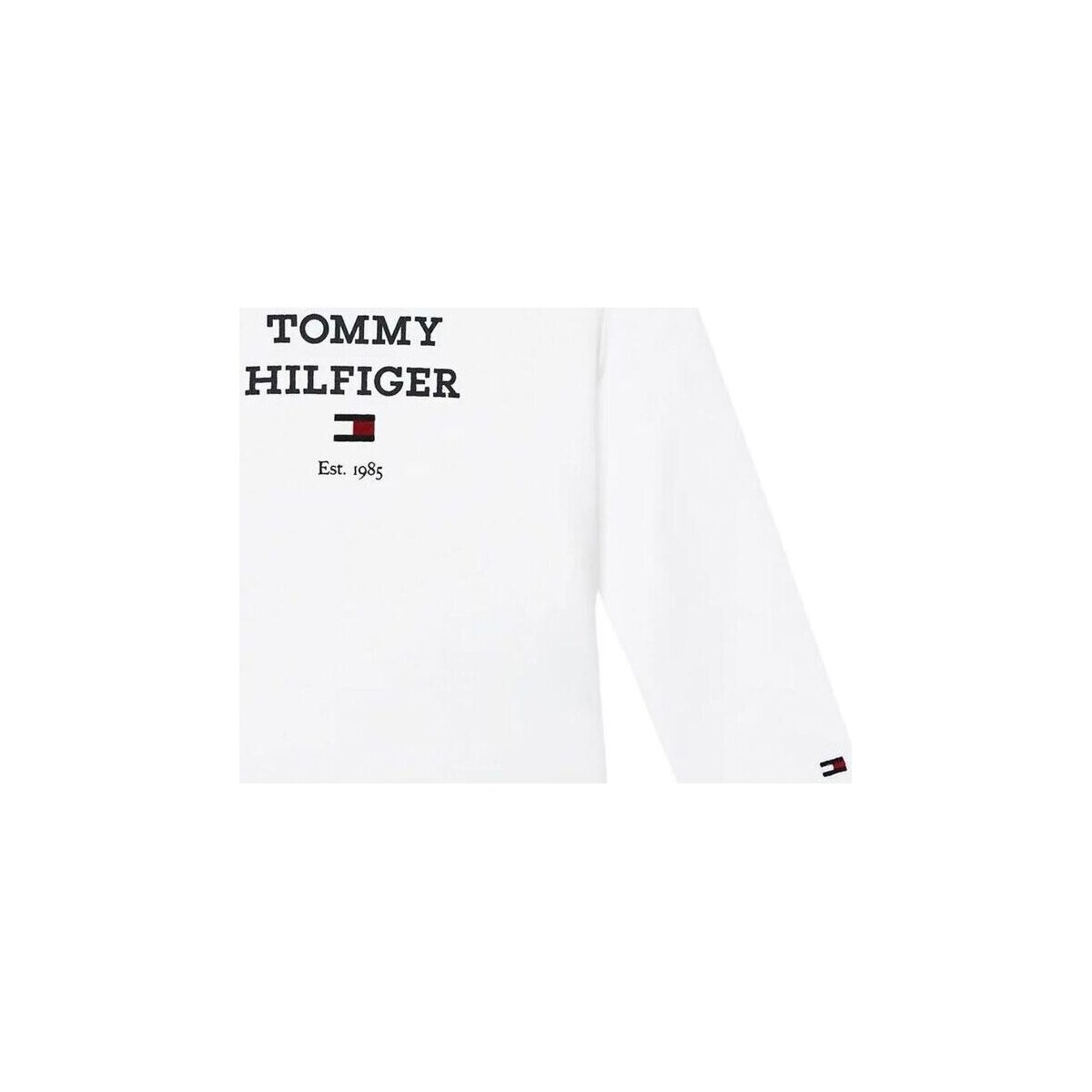 Abbigliamento Bambino T-shirts a maniche lunghe Tommy Hilfiger BABY TH LOGO TEE L/S Bianco