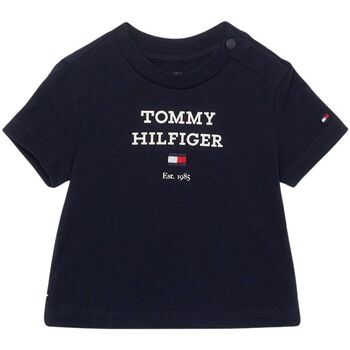 Abbigliamento Bambino T-shirt maniche corte Tommy Hilfiger BABY TH LOGO TEE S/S Blu