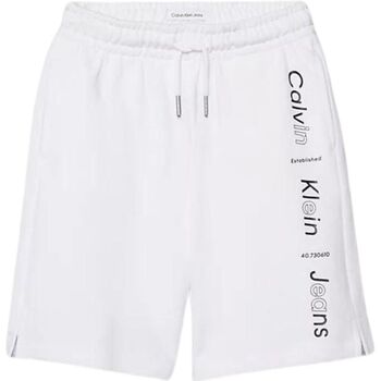 Abbigliamento Bambino Shorts / Bermuda Calvin Klein Jeans MAXI INST.LOGO RLXD SHORTS Bianco