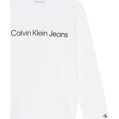 Abbigliamento Unisex bambino Felpe Calvin Klein Jeans INST. LOGO REGULAR CN Bianco