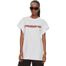 Abbigliamento Donna T-shirt maniche corte Pinko TELESTO T- SHIRT JERSEY STAMPATO Bianco