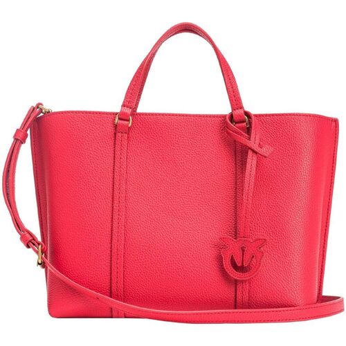 Borse Donna Tote bag / Borsa shopping Pinko CARRIE SHOPPER CLASSIC PELLE BOTTALATA Rosso