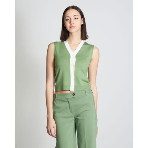 Abbigliamento Donna Top / T-shirt senza maniche Emme Marella ATRMPN-44444 Verde