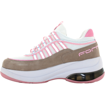 Fornarina donna sneakers con zeppa UP SAND/PINK Nero