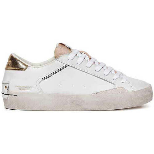 Scarpe Donna Sneakers Crime London SNEAKERS DONNA BIANCA CON TALLONCINO ORO Bianco