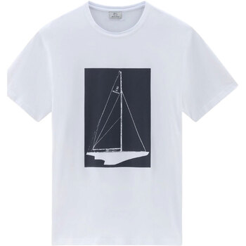 Abbigliamento Uomo T-shirt maniche corte Woolrich BOAT T-SHIRT Bianco