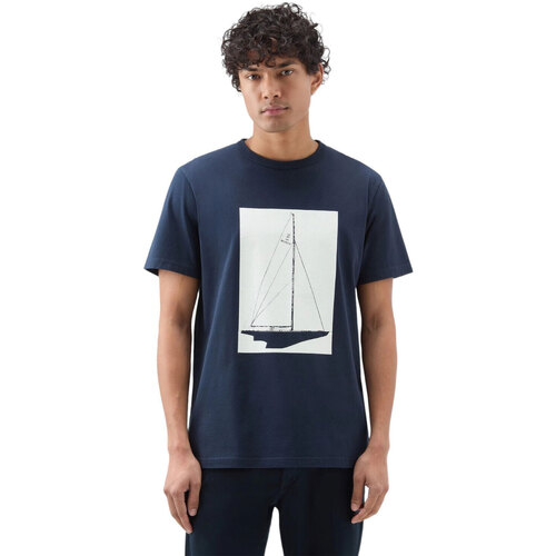 Abbigliamento Uomo T-shirt maniche corte Woolrich BOAT T-SHIRT Blu