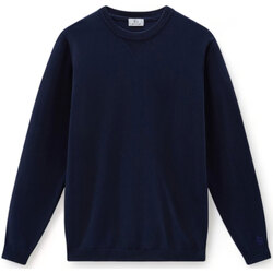 Abbigliamento Uomo T-shirts a maniche lunghe Woolrich LOGO CREWNECK Blu