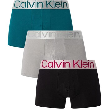 Biancheria Intima Uomo Mutande uomo Calvin Klein Jeans Confezione da 3 bauli in acciaio riconsiderati Multicolore