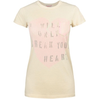 Abbigliamento Donna T-shirts a maniche lunghe Junk Food I Will Only Break Your Heart Bianco