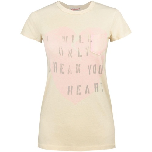 Abbigliamento Donna T-shirts a maniche lunghe Junk Food I Will Only Break Your Heart Bianco